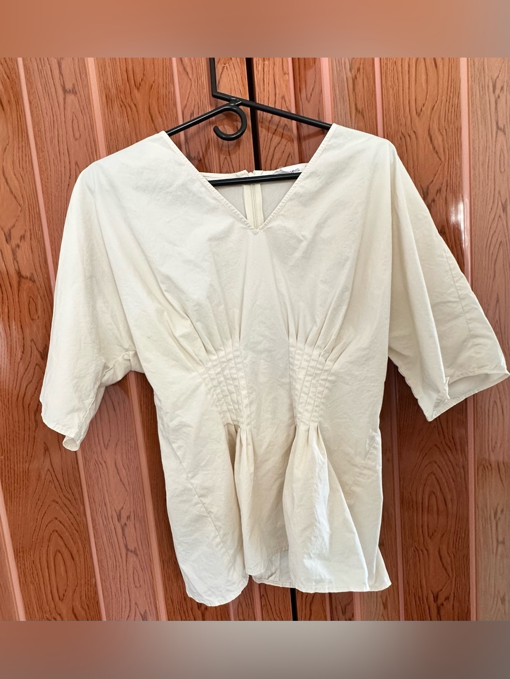 Mango Cream Top | Casual Minimal Basic | Size S